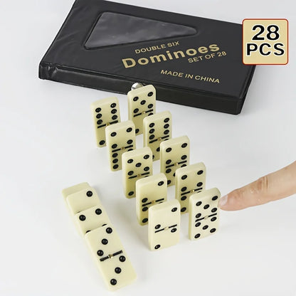 Domino chess set-high-quality board game toys, equipped with sturdy PVC storage boxes, very suitable for family game nights GLOBGRIP®