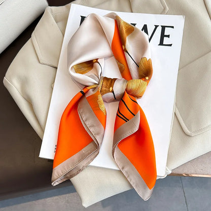 2024 New Fashion 70X70cmPrinted Women's Scarf Pashmina Silk Scarf Square Shawl Decorative Headband Neck Luxury Design Bandana GLOBGRIP®