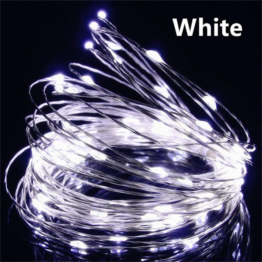 10/20/30M USB LED String Lights Copper Silver Wire Garland Light Waterproof Fairy Lights For Christmas Wedding Party Decoration GLOBGRIP®