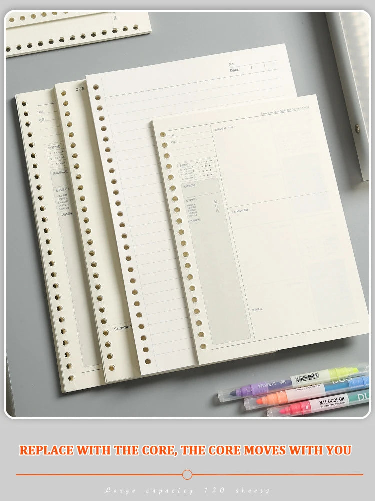 A4 / B5 / A5 Loose-Leaf Refill Binder Notebook GLOBGRIP®