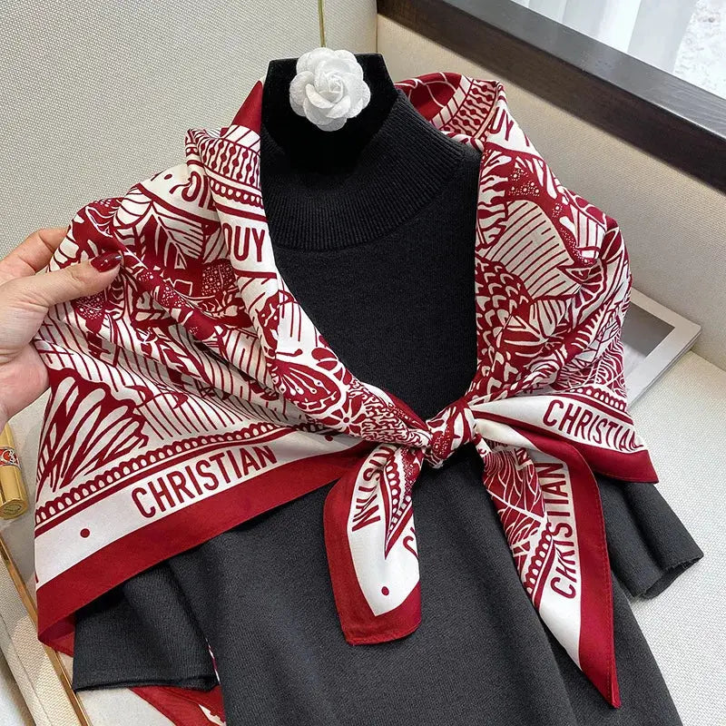 Luxury Silk Satin Square Scarf | Industrial Anti-Slip Solution GLOBGRIP®