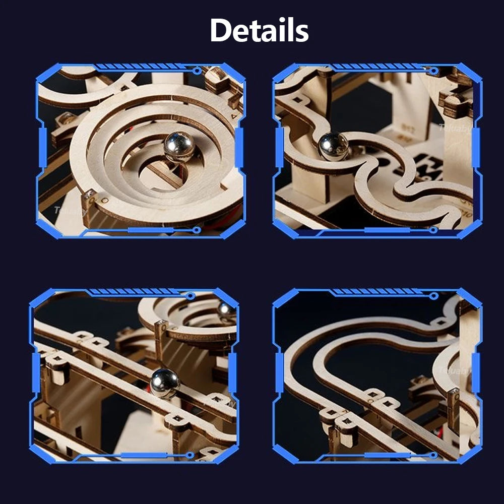 🧩 3D Wooden Marble Run Puzzle GLOBGRIP®