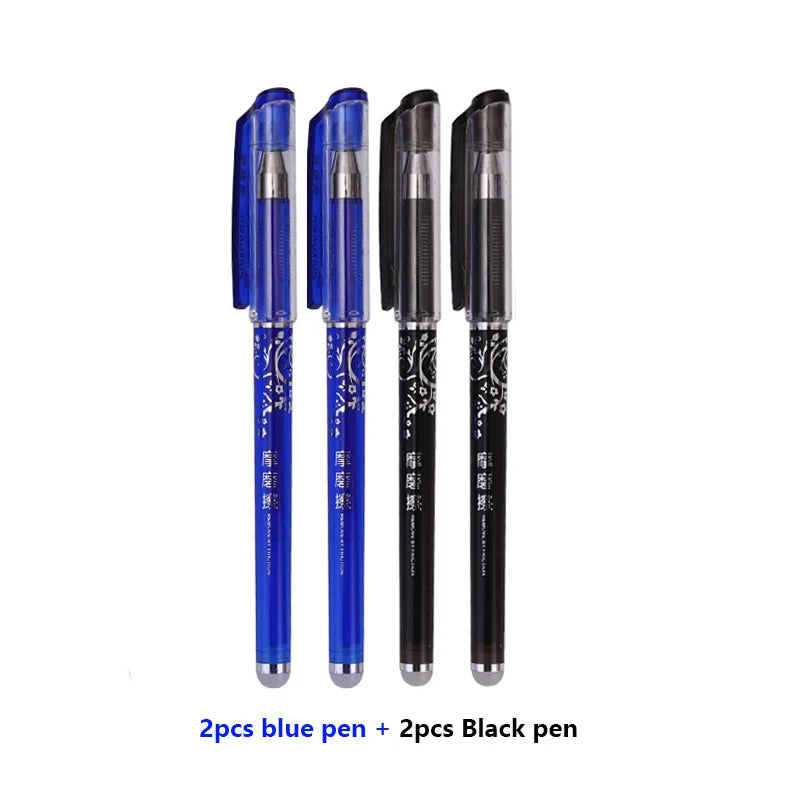 0.5mm Erasable Gel Pen Set Black Blue Red Ink Refill Rod Kawaii Pens Washable Handle School Office Supplies Writing Stationery GLOBGRIP®