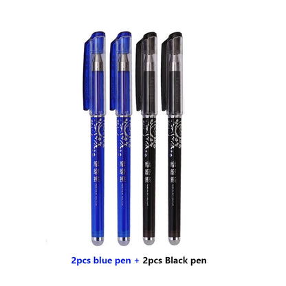 0.5mm Erasable Gel Pen Set Black Blue Red Ink Refill Rod Kawaii Pens Washable Handle School Office Supplies Writing Stationery GLOBGRIP®