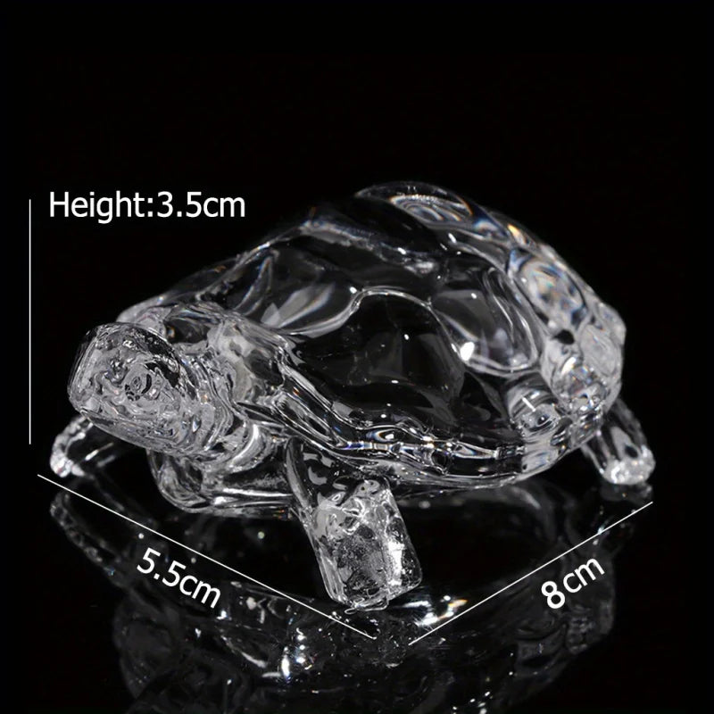 A Crystal Turtle Ornament, Mini Turtle Statue, Lucky Ornament, Suitable for Home Office Desk Decoration, Home Decoration GLOBGRIP®