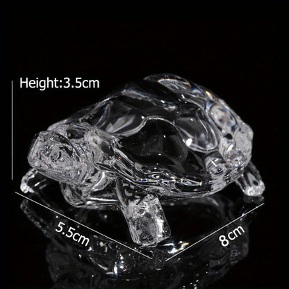 A Crystal Turtle Ornament, Mini Turtle Statue, Lucky Ornament, Suitable for Home Office Desk Decoration, Home Decoration GLOBGRIP®