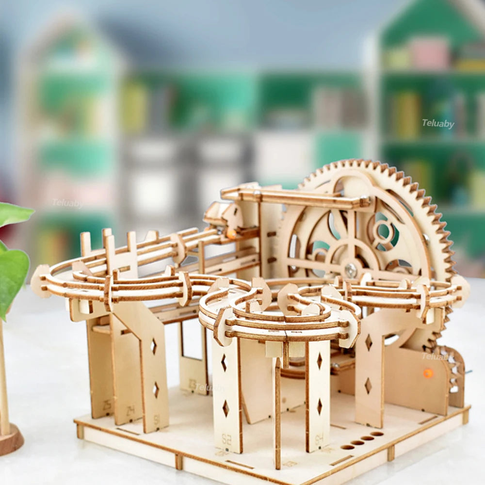 🧩 3D Wooden Marble Run Puzzle GLOBGRIP®