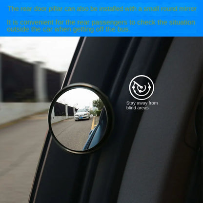 Car Blind Spot Rear View Mirror Wide Angle 360 Degree GLOBGRIP®