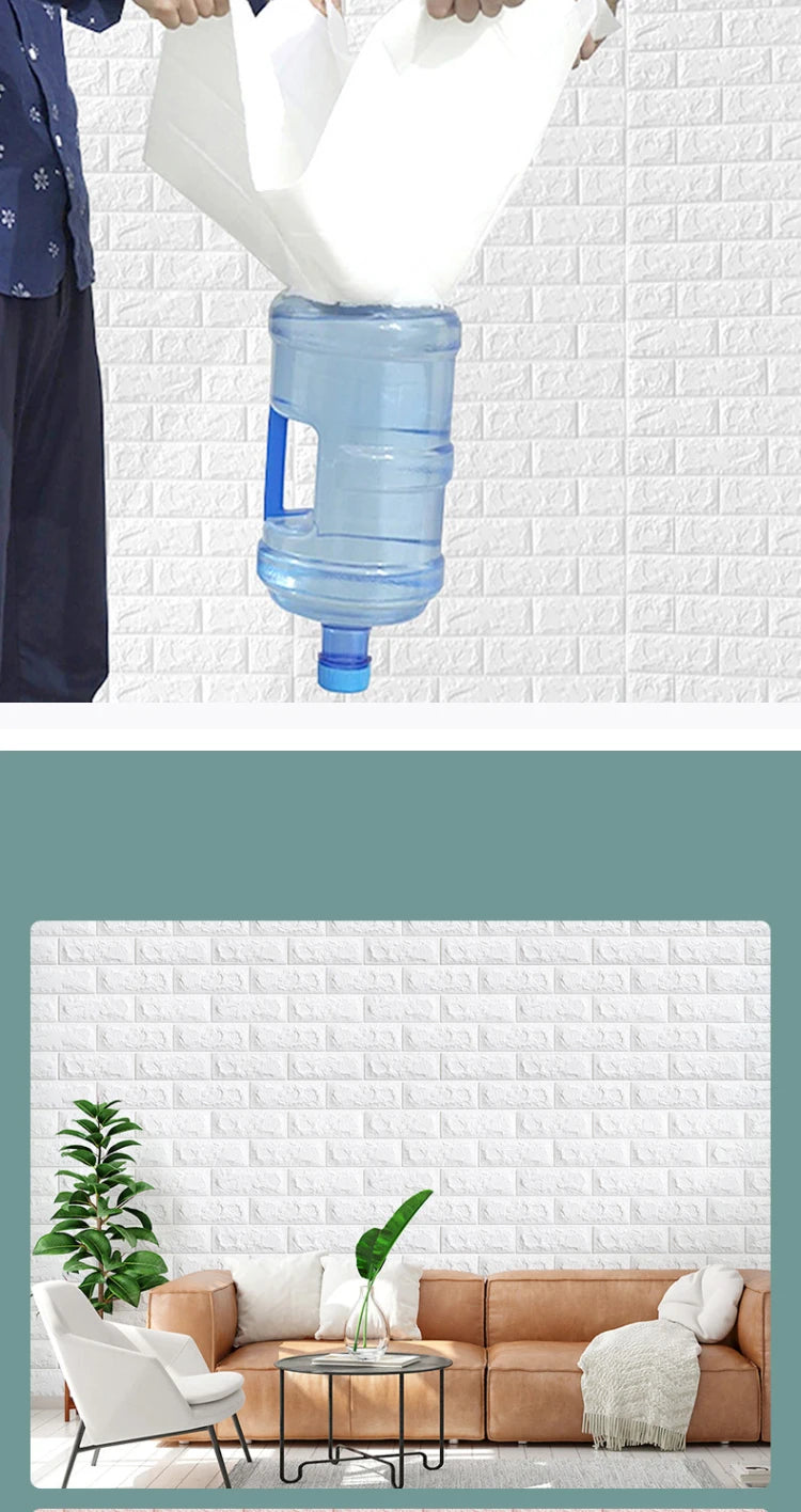 70cmx2m Meter Foam 3D Wall Stickers Self Adhesive Panel Home Decor Living Room Bedroom House Decoration Bathroom Brick Wallpaper GLOBGRIP®