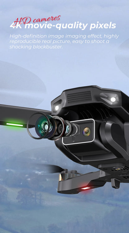 KBDFA New Drone H16 GPS Professional Dual Camera Dron Quadcopter Brushless Aerial Photography Laser Obstacle Avoidance RC Toy GLOBGRIP®