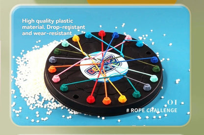 New Kid Rope Knots Puzzle  Board Game Color Line Twisted Connected Ropes Logic Thinking Table Game Parent Child Interactive Toy GLOBGRIP®