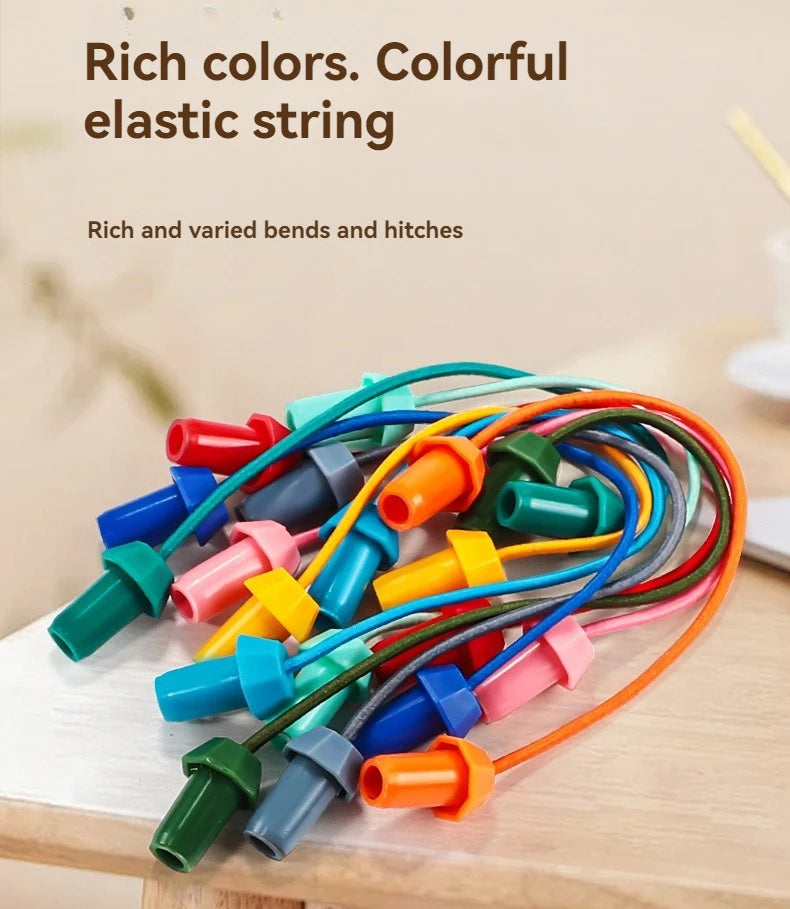 New Kid Rope Knots Puzzle  Board Game Color Line Twisted Connected Ropes Logic Thinking Table Game Parent Child Interactive Toy GLOBGRIP®