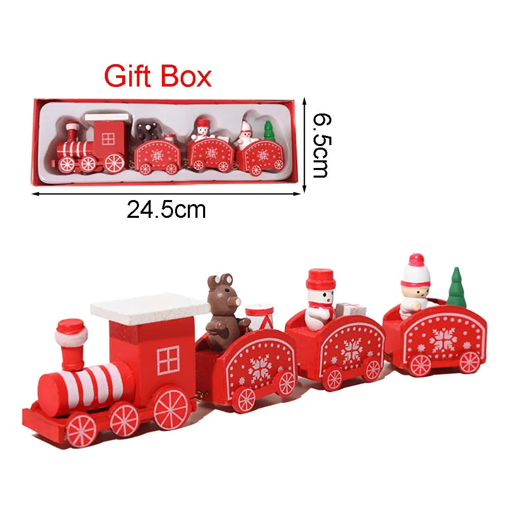 Christmas Wood Train Decoration,Christmas Ornaments With Moving Train,Home Noel,Happy New Year 2025 Gifts GLOBGRIP®