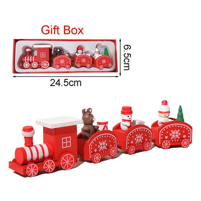 Christmas Wood Train Decoration,Christmas Ornaments With Moving Train,Home Noel,Happy New Year 2025 Gifts GLOBGRIP®