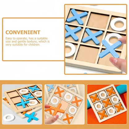 🧩 XO Tic Tac Toe Wooden Board Game GLOBGRIP®