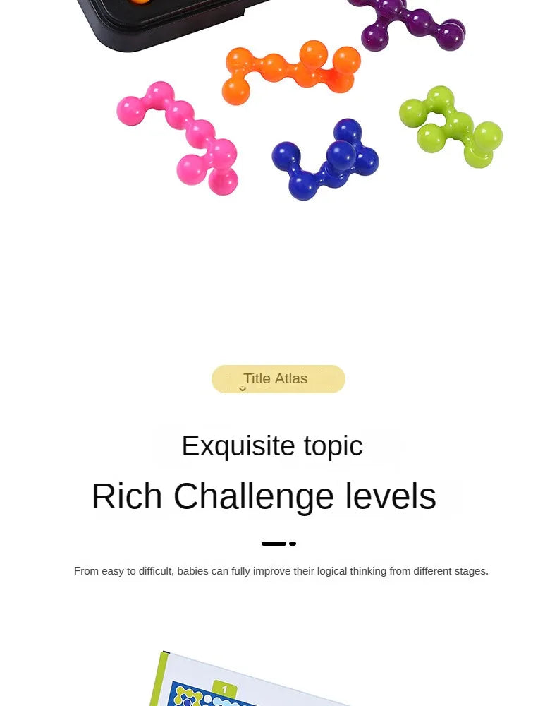 🧠 120 Challenges IQ 3D Puzzle Board Game - 2D GLOBGRIP®