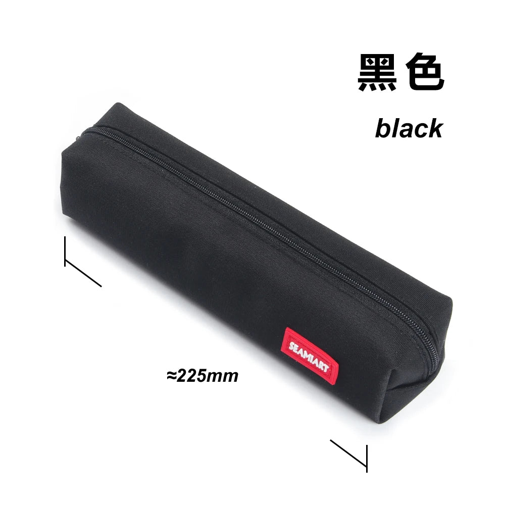 SeamiArt 1pc Small Solid Color Simple Zipper Kawai Pencil Case Mini Pen Bags Papeleria Stationery for School Office Suppliers GLOBGRIP®