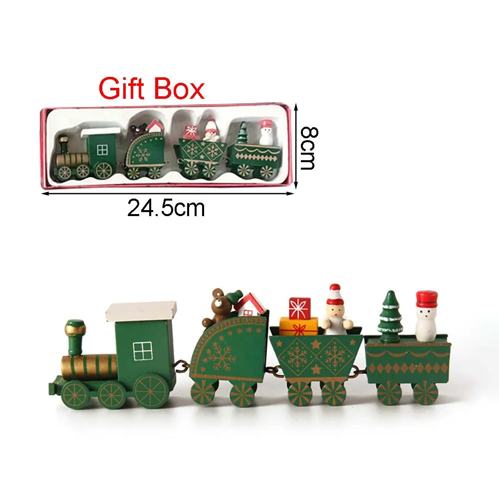 Christmas Wood Train Decoration,Christmas Ornaments With Moving Train,Home Noel,Happy New Year 2025 Gifts GLOBGRIP®
