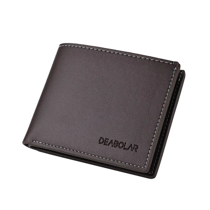 Pu Leather Men Short Wallet Thin Style Folding Young Men Credit Card Holder Wallet GLOBGRIP®