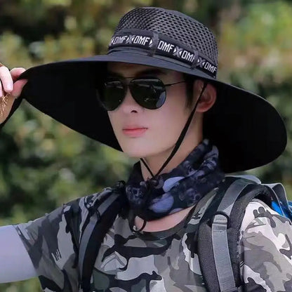 Summer Large Sun Hat Men Women Breathable Fishing Caps Sun UV Protection Mesh Fisherman Hat Hiking Outdoor Beach Cap GLOBGRIP®