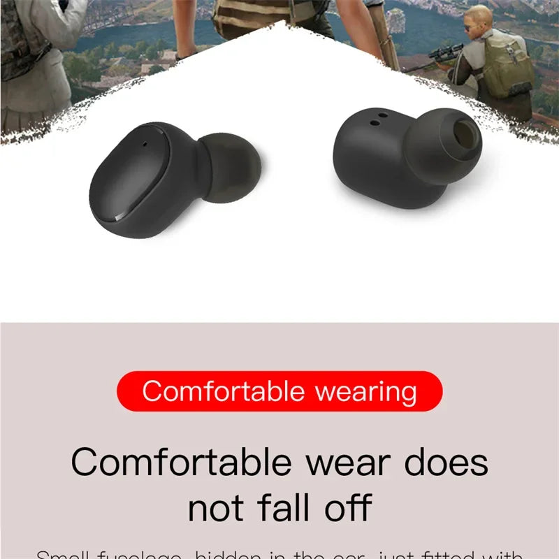 TWS E6S Wireless Bluetooth Earphones By Mic LED Display Stereo Noise Cancelling Headset With Charging Cable For All Smartphone GLOBGRIP®