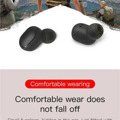 TWS E6S Wireless Bluetooth Earphones By Mic LED Display Stereo Noise Cancelling Headset With Charging Cable For All Smartphone GLOBGRIP®