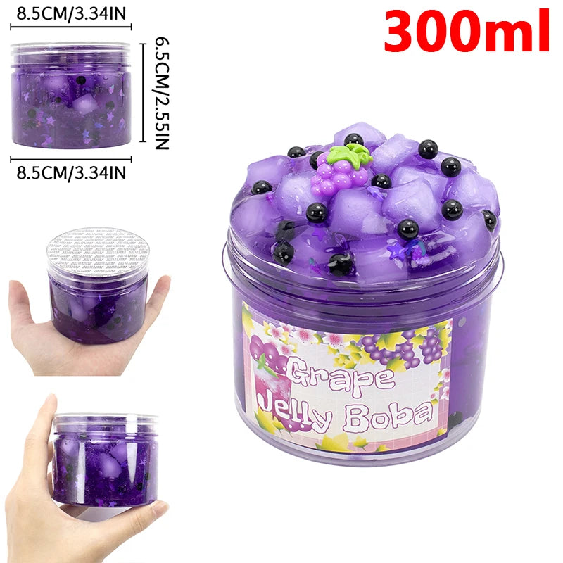 70/300ml Large Capacity Crunchy Slime Kit Premade Crystal Slime Set Super Soft And Non-Sticky Jelly Cube Slime Party Favor Gifts GLOBGRIP®