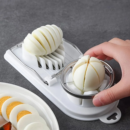 Multifunctional Egg Slicers Stainless Steel Slicer Fancy Splitter Egg Cutting Tool Home Two In One Egg Cutter Kitchen Gadgets GLOBGRIP®