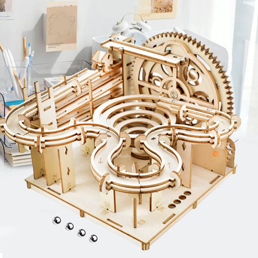 🧩 3D Wooden Marble Run Puzzle GLOBGRIP®