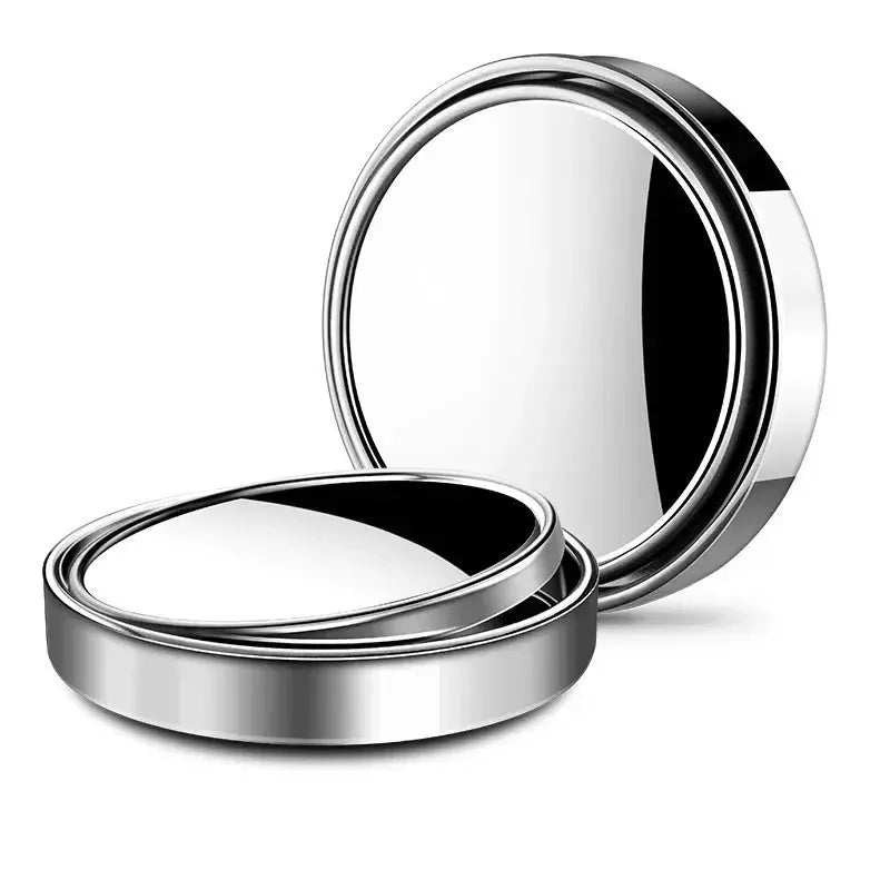 GLOBGRIP round convex blind spot mirrors with chrome finish for improved vehicle safety