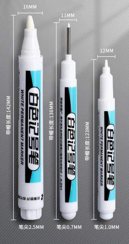 🖊️ White Permanent Marker Pens GLOBGRIP®