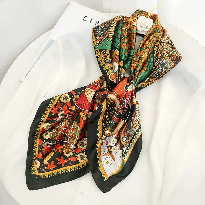 Luxury Silk Satin Square Scarf | Industrial Anti-Slip Solution GLOBGRIP®