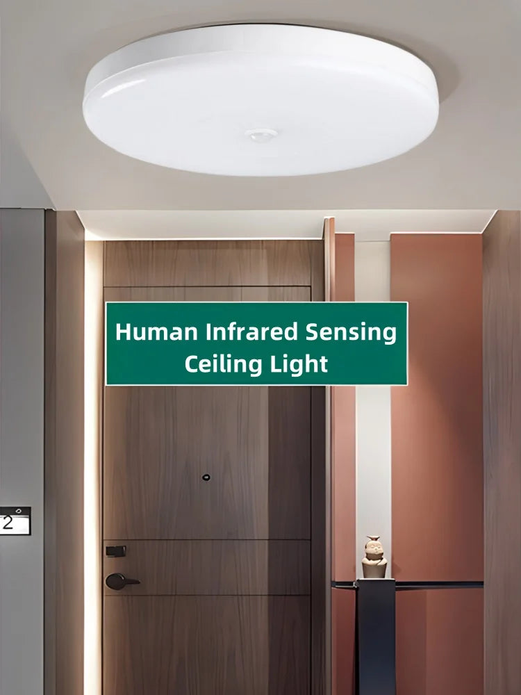 Motion Sensor LED Ceiling Light Human Infrared Sensing Light Home Garage Attic Front Door Corridor Staircase Warehouse Light GLOBGRIP®