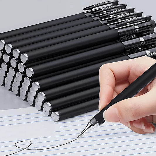 10pcs 0.5mm Frosted Bullet Tip Black Ink Gel Pen Colored Aesthetic Stationery Supplies Ballpoint & Office Pencil Writing School GLOBGRIP®