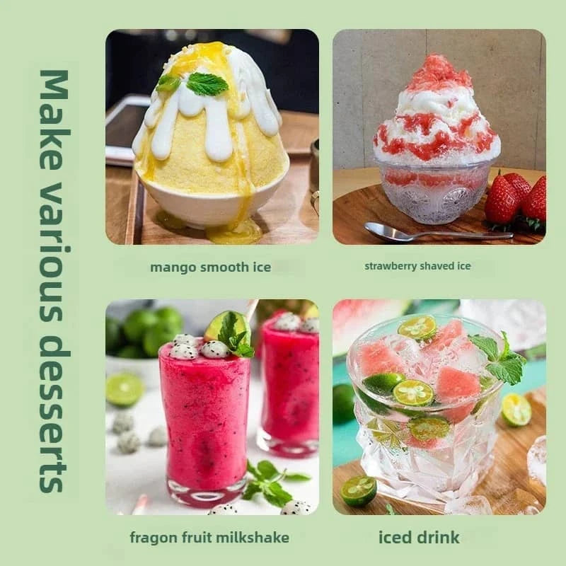 220V Automatic Electric Ice Shaver | Adjustable 2-speed Ice Crusher GLOBGRIP®