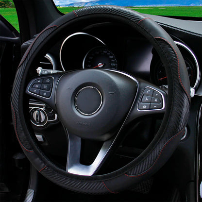 Carbon Fiber Leather Car Steering Wheel Cover GLOBGRIP®