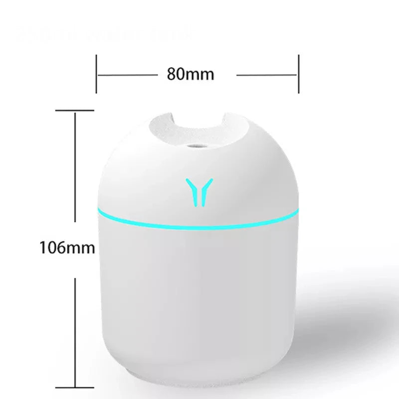 250ML Mini Aroma Oil Diffuser USB Essential Oil Atomizer Electric Air Humidifier With LED Night Lamp For Home Car GLOBGRIP®