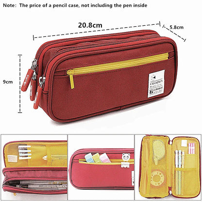 Large Capacity Pencil Case Stationery Cute Boys Girls Gift Pen Bag Pen Box Pencil Cases Storage Student School Office Supplies GLOBGRIP®