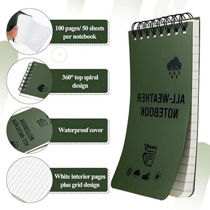 Waterproof Pocket Notebook | Tactical All-Weather Notepad | GLOBGRIP® GLOBGRIP®