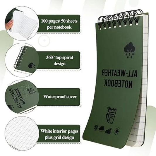 Waterproof Pocket Notebook – Tactical All-Weather Notepad GLOBGRIP®