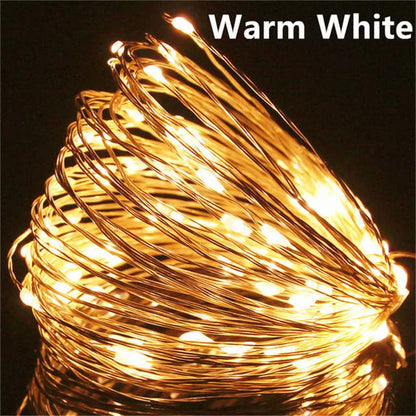 10/20/30M USB LED String Lights Copper Silver Wire Garland Light Waterproof Fairy Lights For Christmas Wedding Party Decoration GLOBGRIP®