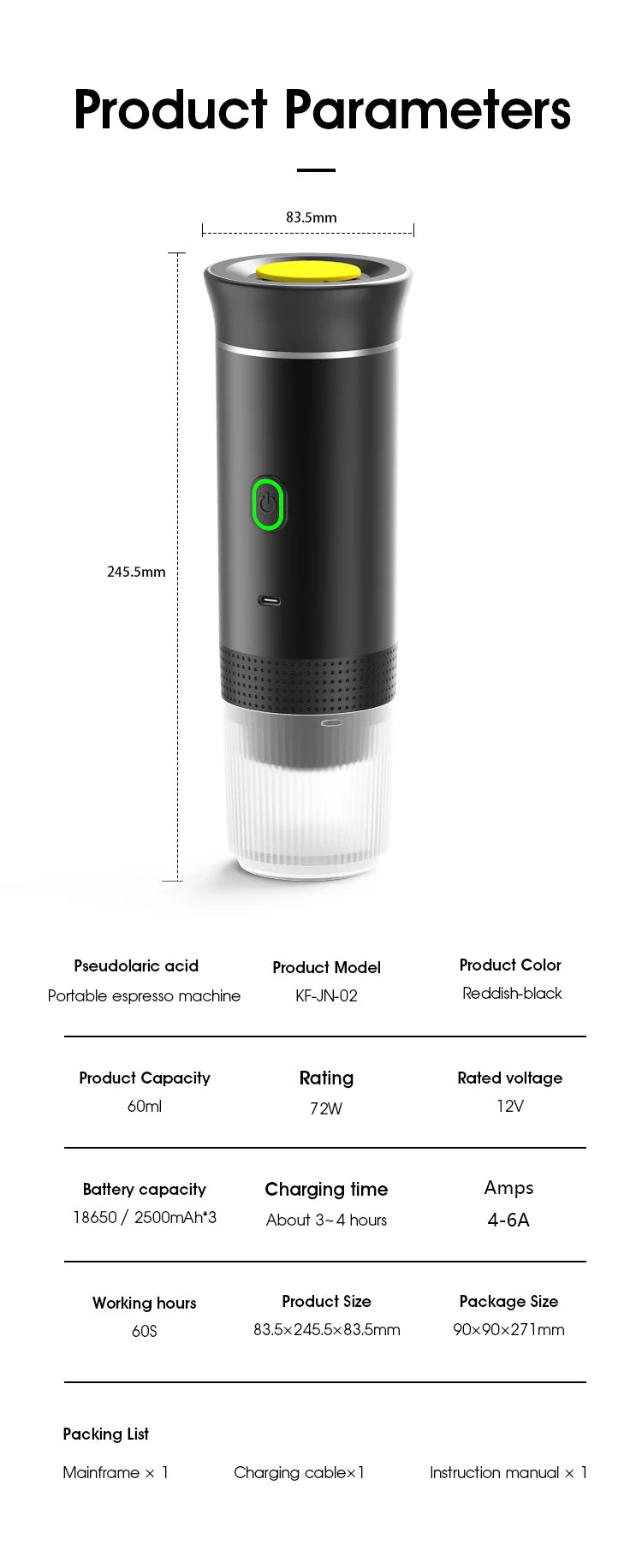 Portable Espresso Coffee Machine | Wireless 3-in-1 Travel Coffee Maker | GLOBGRIP® GLOBGRIP®