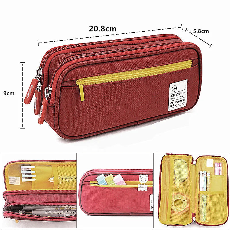 Large Capacity Pencil Case Stationery Cute Boys Girls Gift Pen Bag Pen Box Pencil Cases Storage Student School Office Supplies GLOBGRIP®