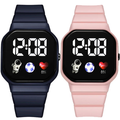 Kids Watch Sport LED Digital Watches Football Silicone Strap Waterproof Electronic Wristwatch for Children Boys Girls Gifts GLOBGRIP®
