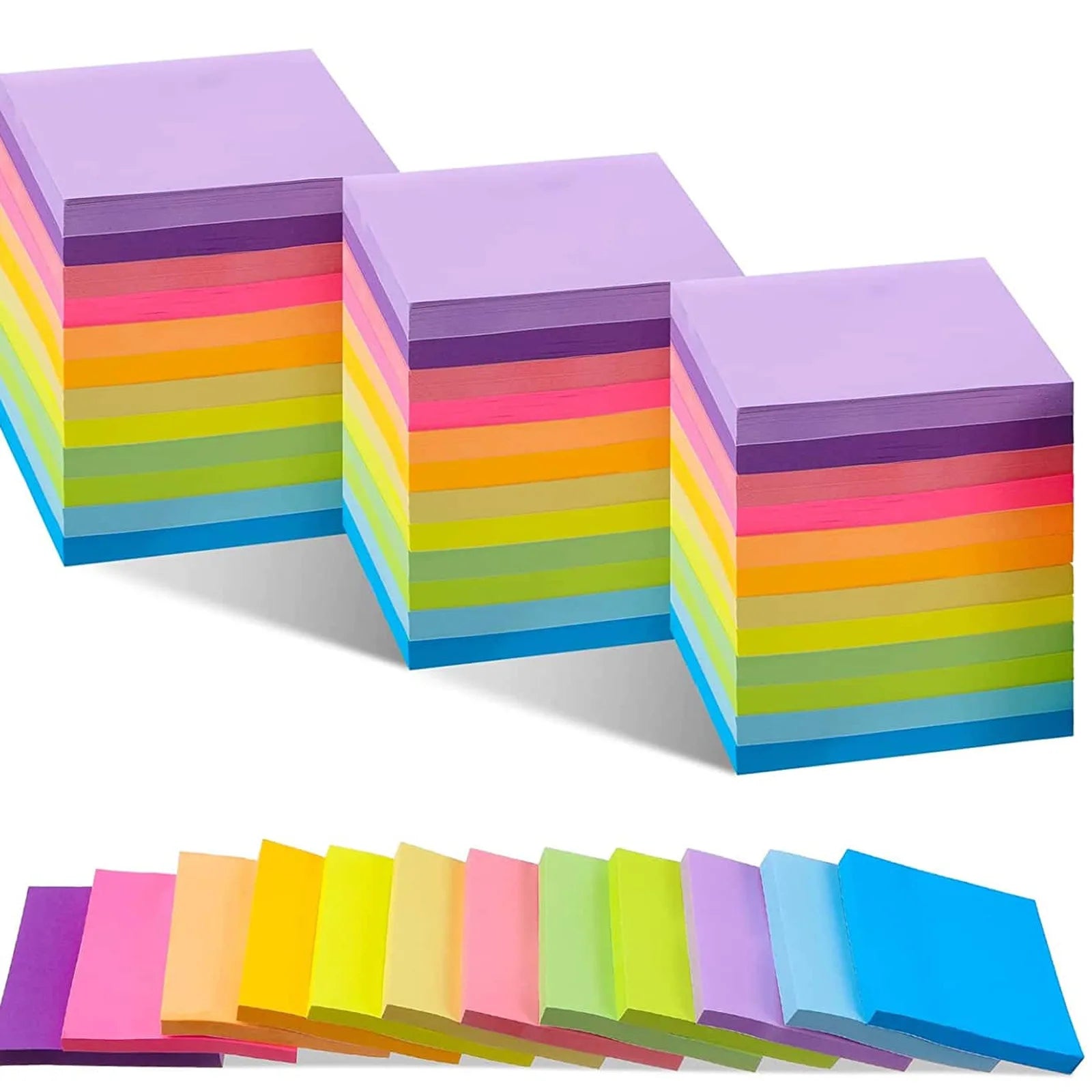 Fluorescent Sticky Notes 6 PCS | Bright Notes for Planning & Organization | GLOBGRIP® GLOBGRIP®