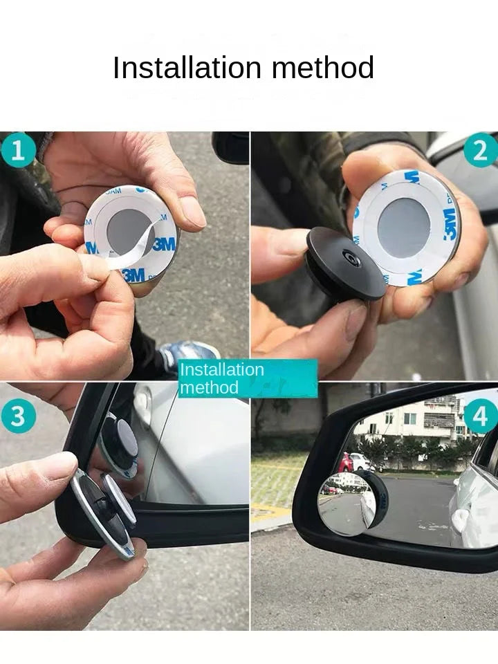 Car Blind Spot Rear View Mirror Wide Angle 360 Degree GLOBGRIP®