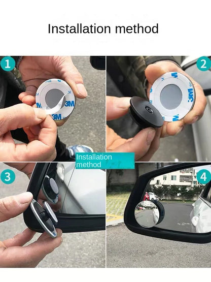 Car Blind Spot Rear View Mirror Wide Angle 360 Degree GLOBGRIP®