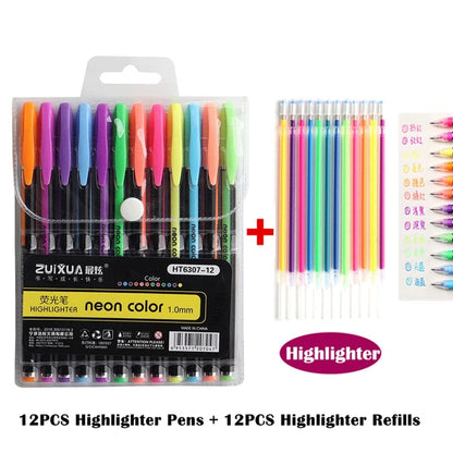 Metallic Glitter Gel Pens | 12–24 PCS Colorful Art Markers | GLOBGRIP® GLOBGRIP®