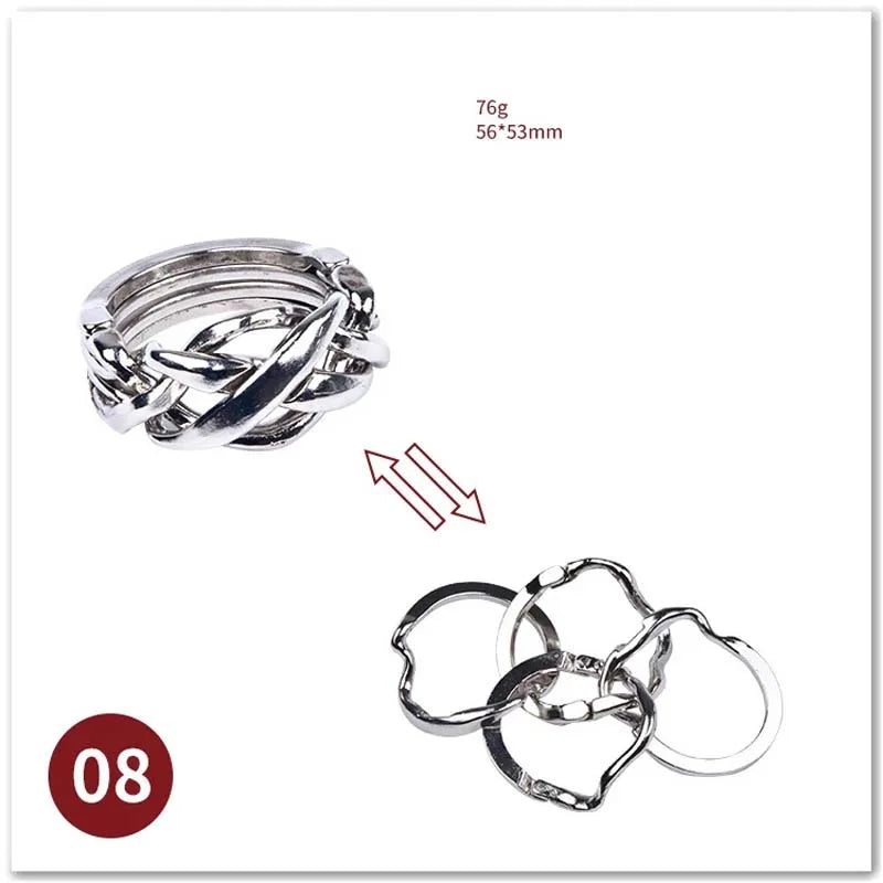 🧠 Classic IQ Metal Brain Teaser GLOBGRIP®