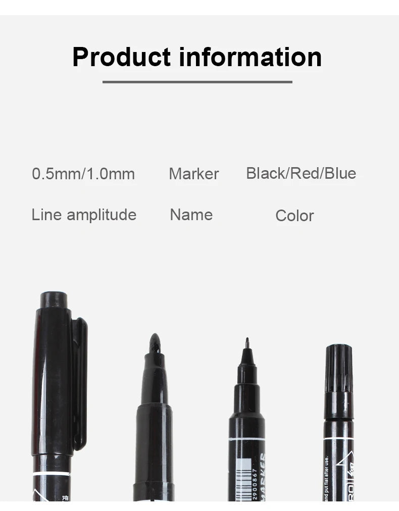 🎨  🎨 3Pcs Dual Tip Marker Pens GLOBGRIP®